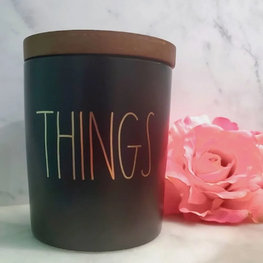 Rae Dunn Black & Gold Things Cannister